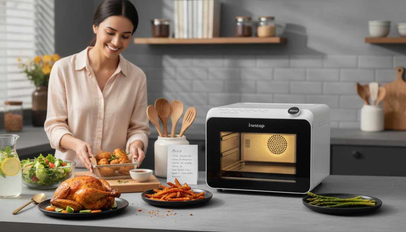 25L Digital Air Fryer Toaster Oven for Family-Sized Crisping