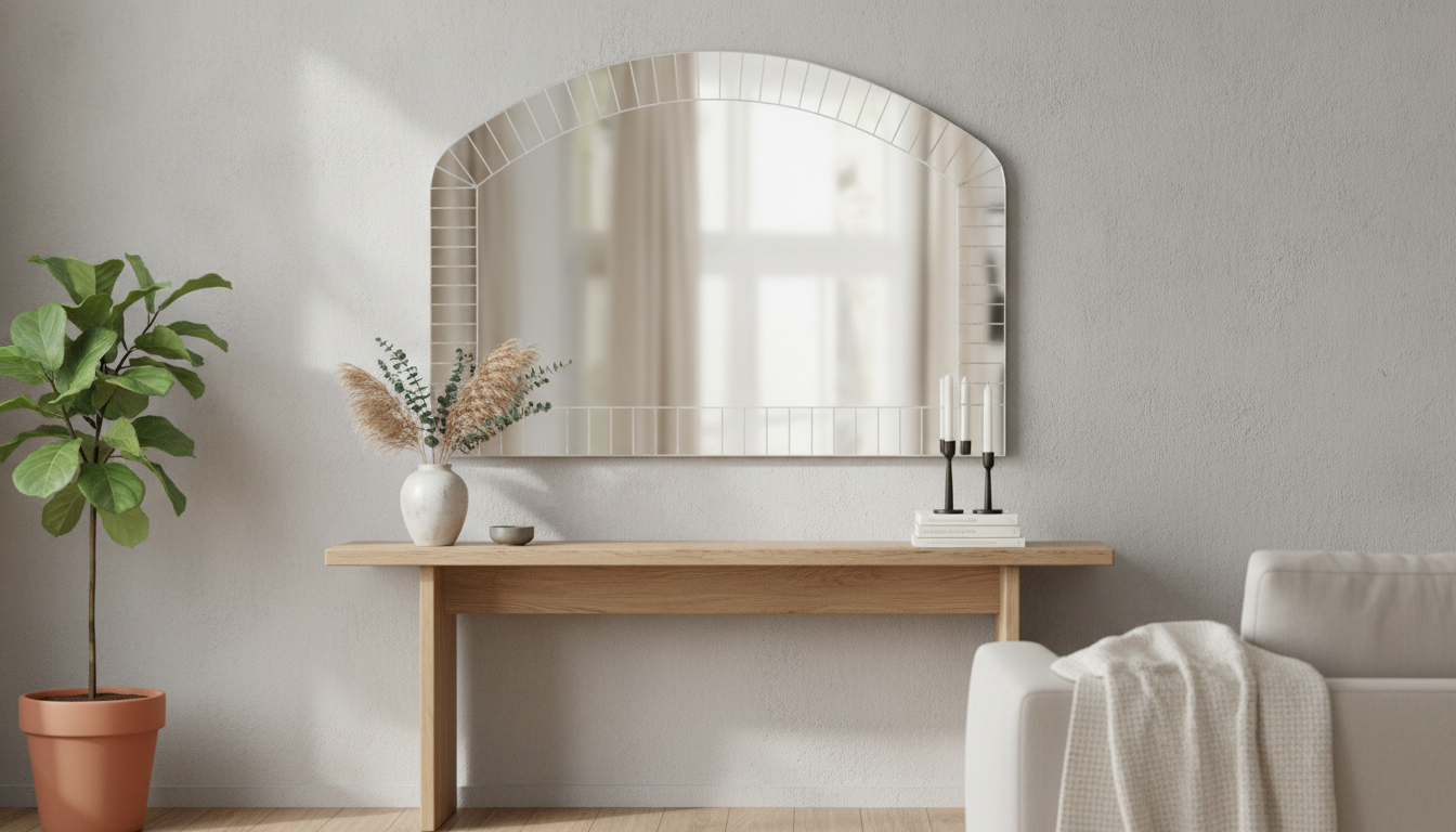40x28 Arched Wall Mirror: Brighten Living Rooms & Bedrooms