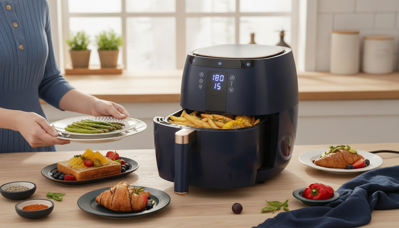 6.5L Smart LCD Air Fryer: Touch Control & 5-in-1 Meals