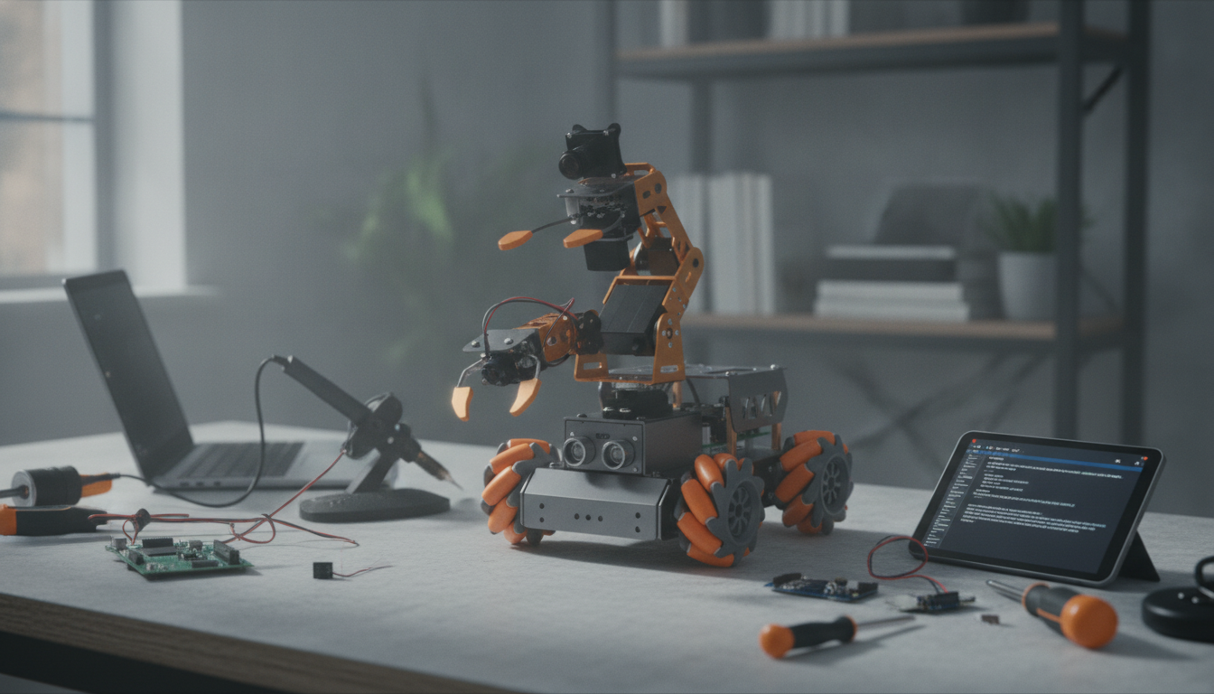 AI Smart Robot Car: Mecanum Wheels + Robotic Arm