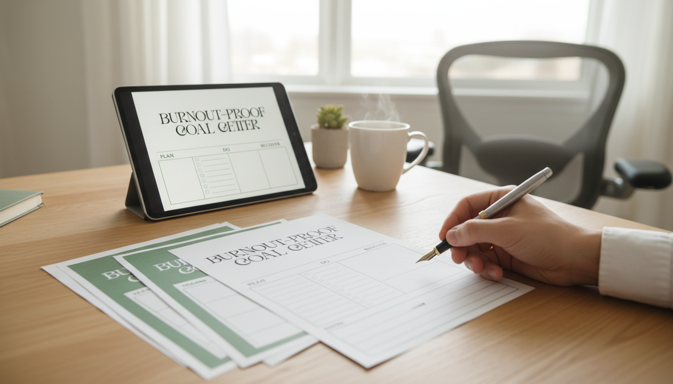 Burnout-Proof Goal Getter Checklist: Plan, Do, Recover